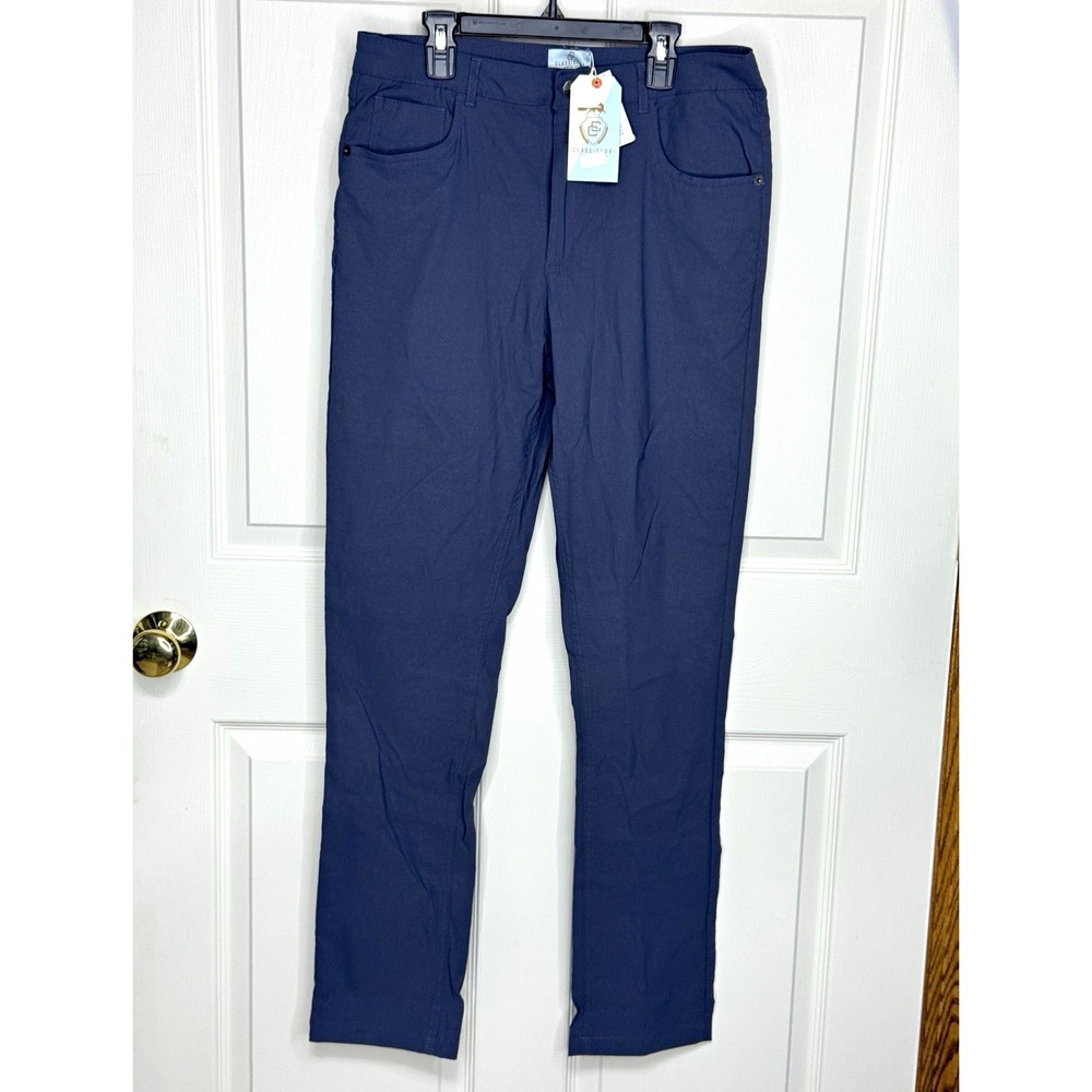 Class Club Boys Indigo Blue Performance Chino Pants Stretch Straight Sz 20 NWT
